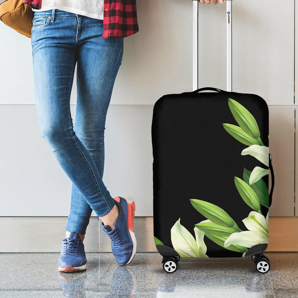 Lily Floral Print Luggage Cover