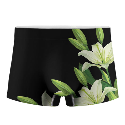 Lily Floral Print Men's Boxer Briefs