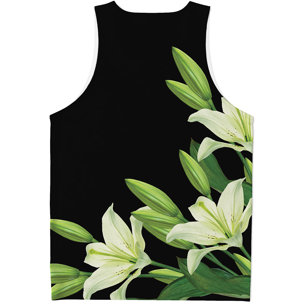 Lily Floral Print Men's Tank Top