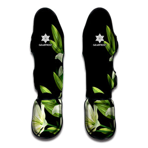 Lily Floral Print Muay Thai Shin Guard