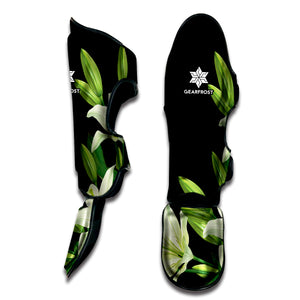 Lily Floral Print Muay Thai Shin Guard