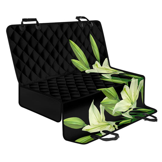 Lily Floral Print Pet Car Back Seat Cover