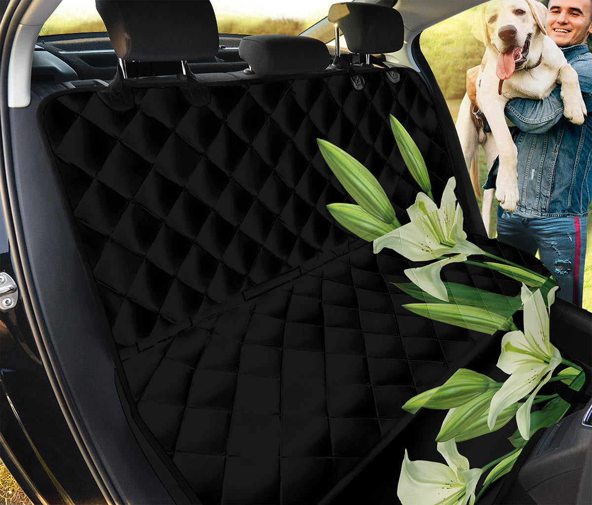 Lily Floral Print Pet Car Back Seat Cover