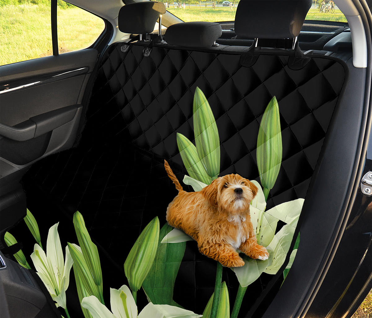Lily Floral Print Pet Car Back Seat Cover