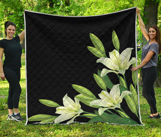 Lily Floral Print Quilt