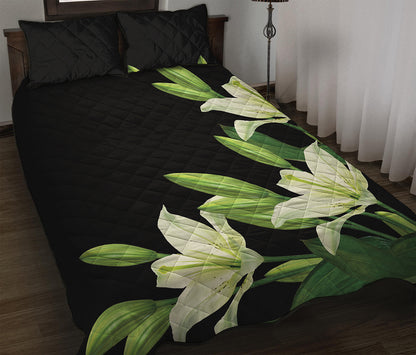 Lily Floral Print Quilt Bed Set