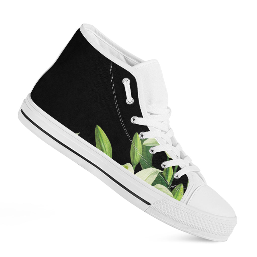 Lily Floral Print White High Top Shoes