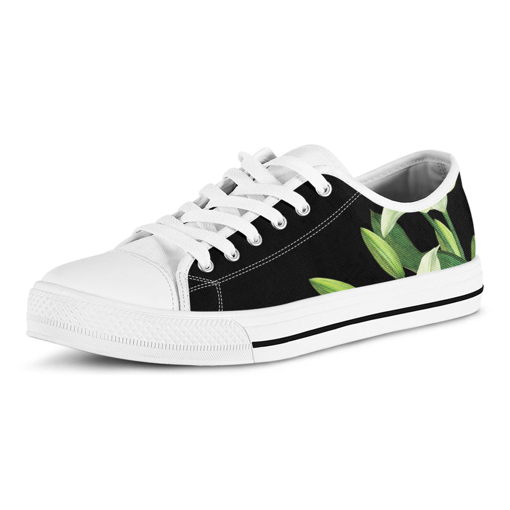 Lily Floral Print White Low Top Shoes