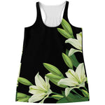 Lily Floral Print Women's Racerback Tank Top