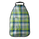 Lime And Blue Madras Plaid Print Car Seat Organizers