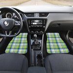 Lime And Blue Madras Plaid Print Front Car Floor Mats