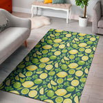 Lime And Lemon Pattern Print Area Rug