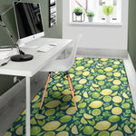 Lime And Lemon Pattern Print Area Rug