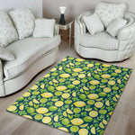 Lime And Lemon Pattern Print Area Rug