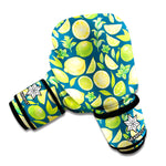 Lime And Lemon Pattern Print Boxing Gloves