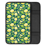 Lime And Lemon Pattern Print Car Center Console Cover