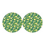 Lime And Lemon Pattern Print Car Coasters