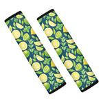 Lime And Lemon Pattern Print Car Seat Belt Covers