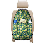 Lime And Lemon Pattern Print Car Seat Organizers
