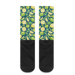 Lime And Lemon Pattern Print Crew Socks