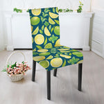Lime And Lemon Pattern Print Dining Chair Slipcover