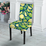Lime And Lemon Pattern Print Dining Chair Slipcover