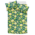 Lime And Lemon Pattern Print Duvet Cover Bedding Set