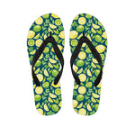 Lime And Lemon Pattern Print Flip Flops