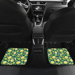 Lime And Lemon Pattern Print Front and Back Car Floor Mats