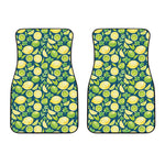 Lime And Lemon Pattern Print Front Car Floor Mats