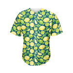 Lime And Lemon Pattern Print Men's Baseball Jersey