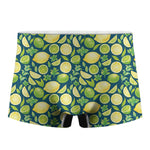 Lime And Lemon Pattern Print Men's Boxer Briefs