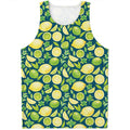 Lime And Lemon Pattern Print Men's Tank Top