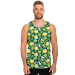 Lime And Lemon Pattern Print Men's Tank Top