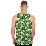Lime And Lemon Pattern Print Men's Tank Top