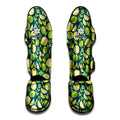 Lime And Lemon Pattern Print Muay Thai Shin Guards