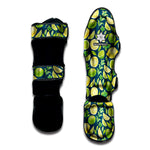 Lime And Lemon Pattern Print Muay Thai Shin Guard