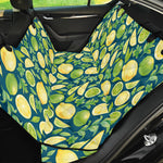 Lime And Lemon Pattern Print Pet Car Back Seat Cover