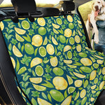 Lime And Lemon Pattern Print Pet Car Back Seat Cover