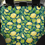 Lime And Lemon Pattern Print Pet Car Back Seat Cover