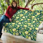 Lime And Lemon Pattern Print Quilt
