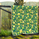 Lime And Lemon Pattern Print Quilt