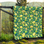 Lime And Lemon Pattern Print Quilt