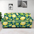Lime And Lemon Pattern Print Sofa Cover