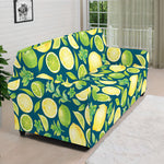 Lime And Lemon Pattern Print Sofa Cover