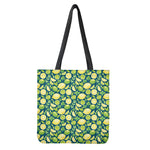 Lime And Lemon Pattern Print Tote Bag