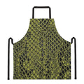Lime Green And Black Snakeskin Print Apron