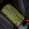 Lime Green And Black Snakeskin Print Car Center Console Cover