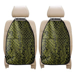 Lime Green And Black Snakeskin Print Car Seat Organizers