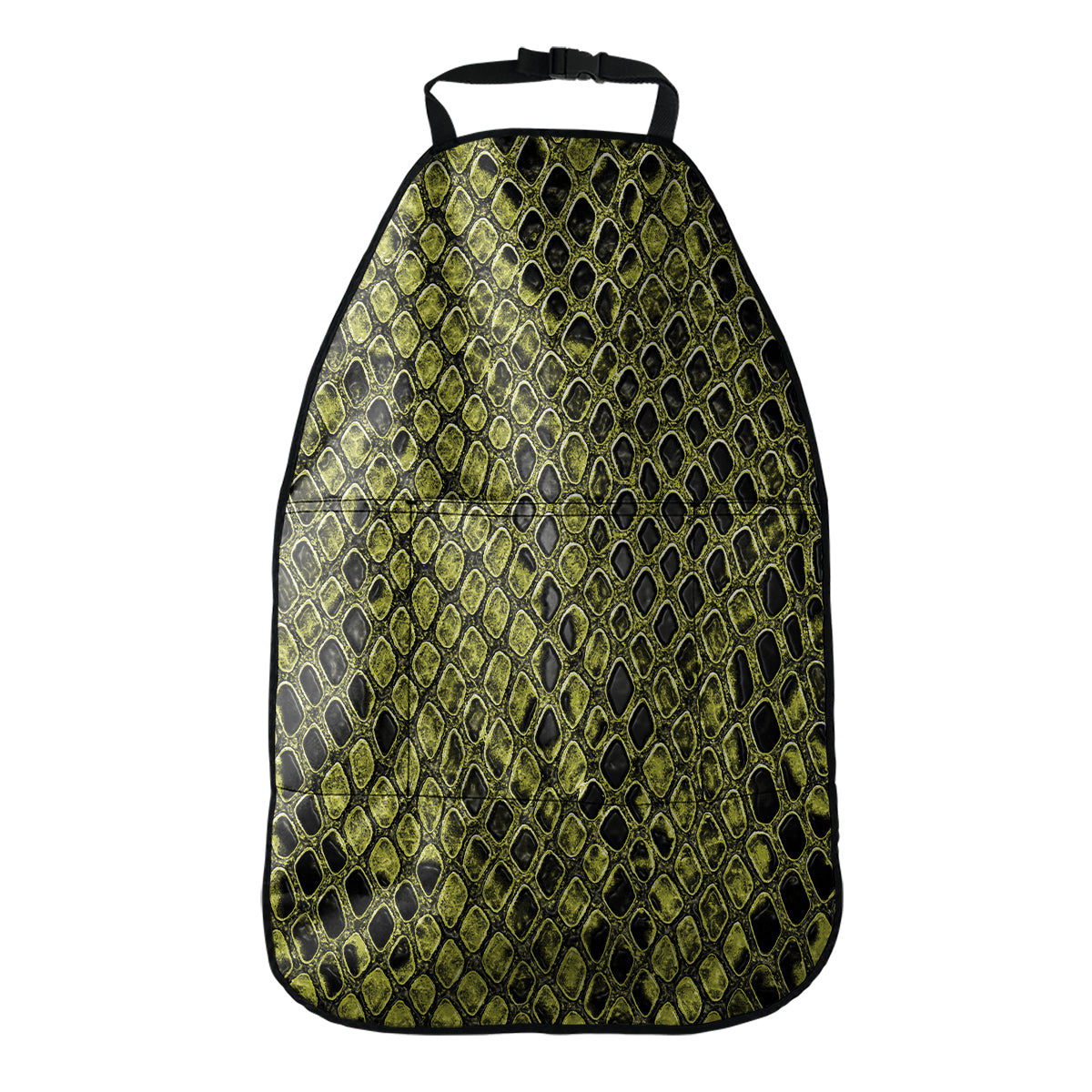 Lime Green And Black Snakeskin Print Car Seat Organizers